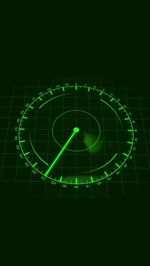Scan detection system digital display blip signal tracking vertical video. .. Stock Footage 344285208