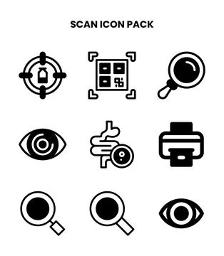 Scan DuoTone Graphics Icons Pack Stock-Illustration