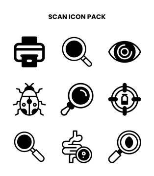 Scan DuoTone Scalable Icons Pack Illustrazione stock