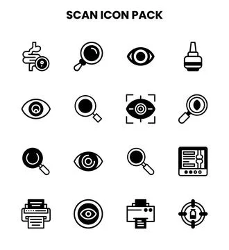 Scan DuoTone Vector Icons Pack Illustration