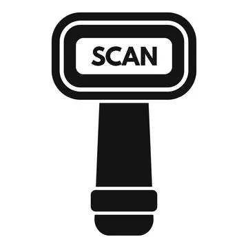 Scan face label icon simple vector. Cellular device smart Illustrazione stock