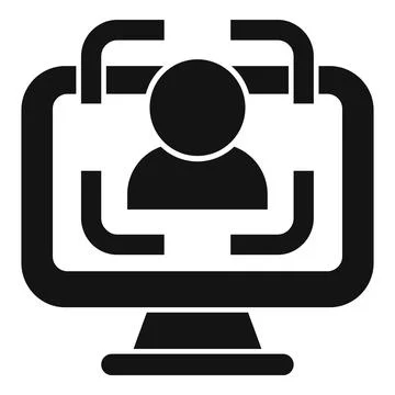 Scan face print icon simple vector. System security Stock Illustration