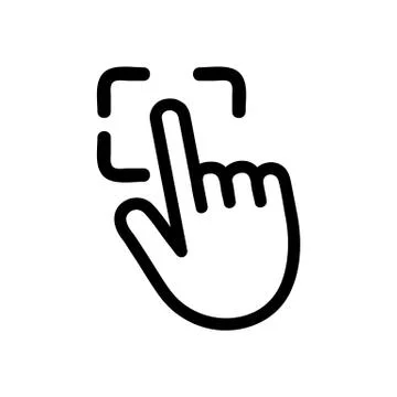 Scan the finger icon vector. Isolated contour symbol illustration Stock Illustration
