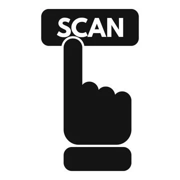 Scan finger matrix icon simple vector. Symbol scan smart Stock Illustration
