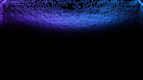 Scan Full Screen Blue Light 4K Overlay Video Effect Black Background Stock Footage 289913682