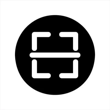 Scan glyph icon vector illustration isolated on white background Stock Illustration