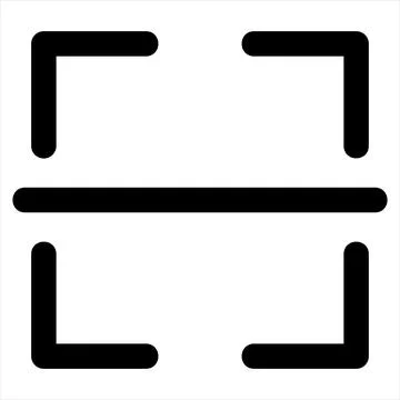 Scan glyph icon vector illustration isolated on white background Illustrazione stock