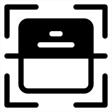 Scan glyph icon vector illustration isolated on white background Illustrazione stock