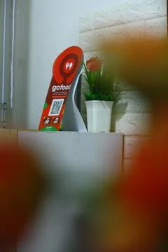 Scan gofood payment barcode Stock Photos