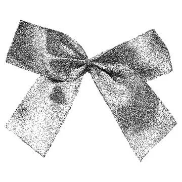 Scan grunge effect girly Bow. Stipple band. Vector photocopy grainy noise Illustrazione stock