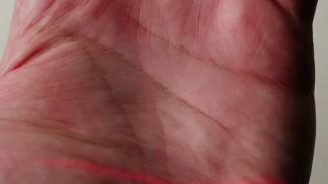 Scan of hand, Security biometrical scanner denying hacker access verifying Stock Footage 309624744