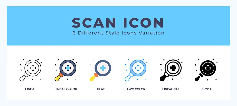 Scan icon symbol. isolated. vector illustration with different styles 스톡 일러스트