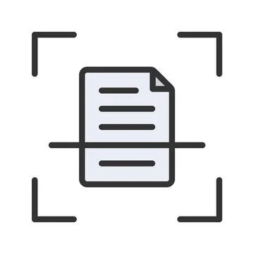 Scan icon vector image. Illustrazione stock