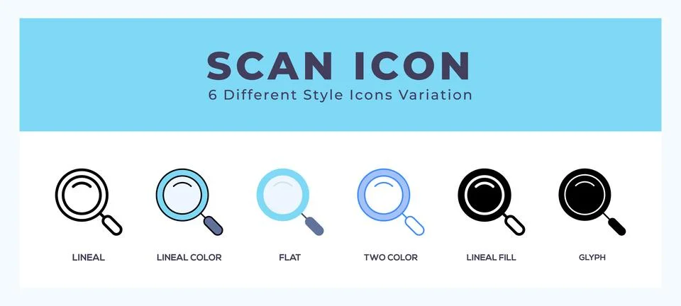 Scan icon for web. mobile apps and ui. Illustrazione stock