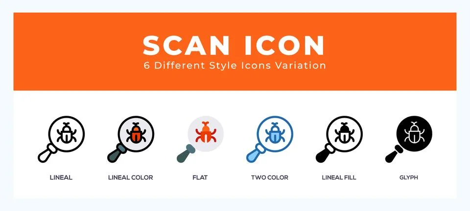 Scan icon for web. mobile apps and ui. Stockillustratie