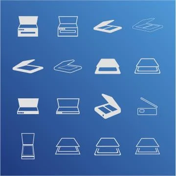 Scan icons Stock Illustration