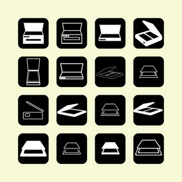 Scan icons Stock Illustration