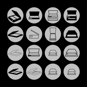 Scan icons Stock Illustration