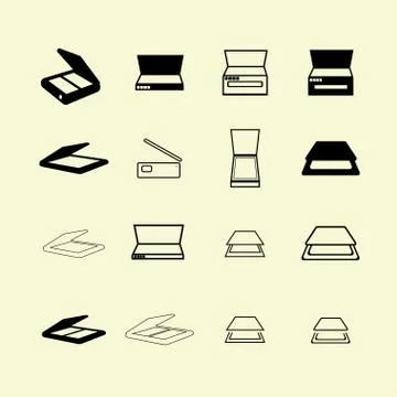 Scan icons Stock Illustration