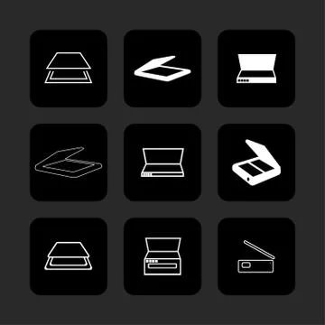 Scan icons Stock Illustration
