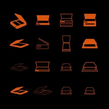 Scan icons Stock Illustration