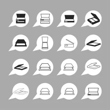 Scan icons Stock Illustration