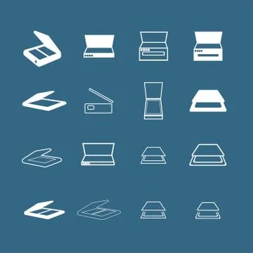 Scan icons Stock Illustration