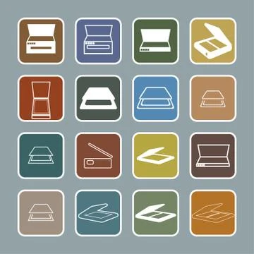 Scan icons Stock Illustration