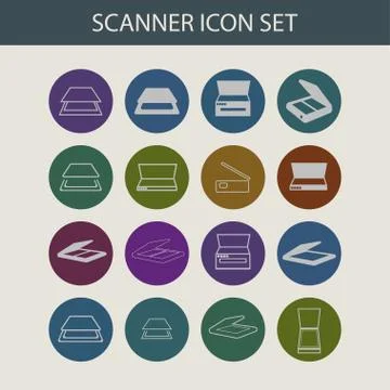Scan icons Stock Illustration