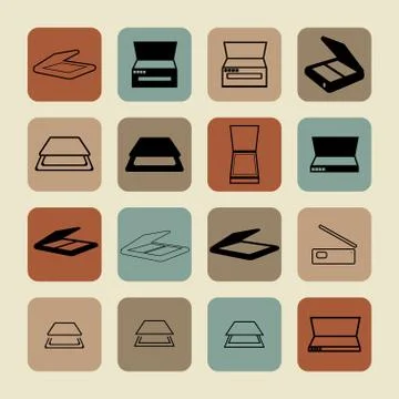 Scan icons Stock Illustration