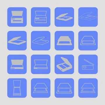 Scan icons Stock Illustration