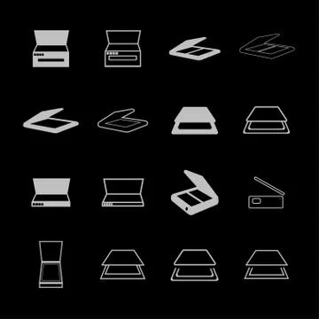 Scan icons Stock Illustration