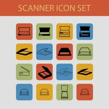 Scan icons Stock Illustration