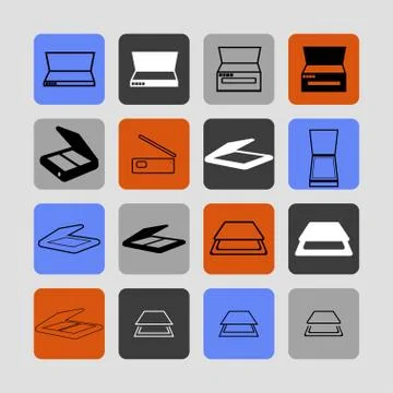 Scan icons Stock Illustration