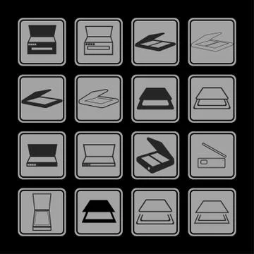 Scan icons Stock Illustration