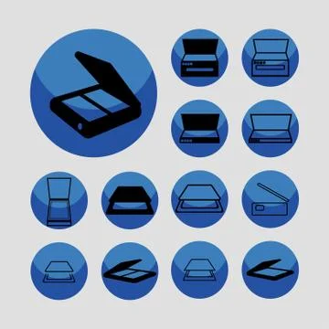 Scan icons Stock Illustration