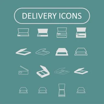 Scan icons Stock Illustration