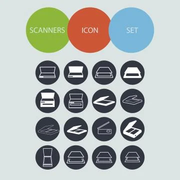 Scan icons Illustrazione stock