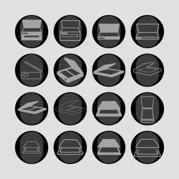 Scan icons Stock Illustration