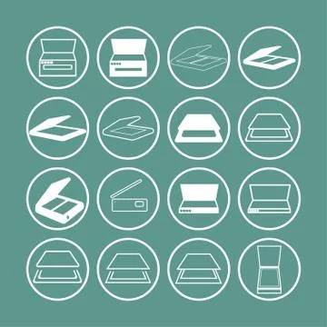 Scan icons Stock Illustration