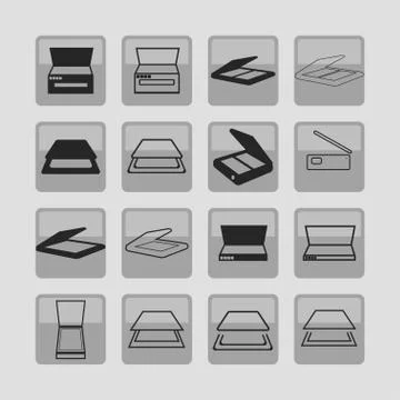 Scan icons Stock Illustration