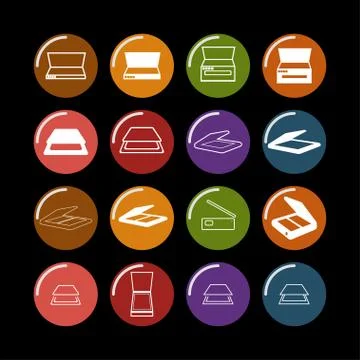 Scan icons Stock Illustration