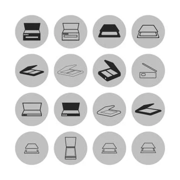 Scan icons Stock Illustration