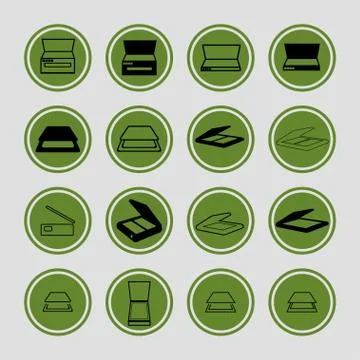 Scan icons Stock Illustration