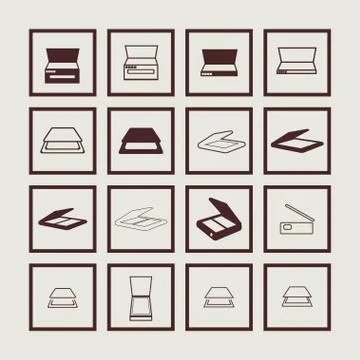 Scan icons Stock Illustration