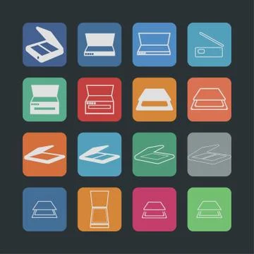 Scan icons Stock Illustration