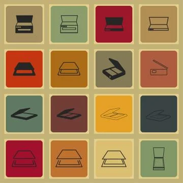 Scan icons Stock Illustration