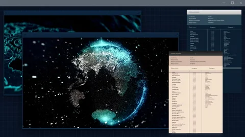 Scan Image Of Earth In Surveillance Appl... | Stock Video | Pond5