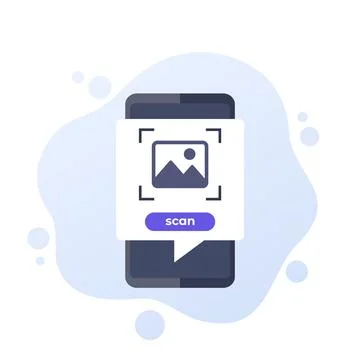 Scan image or photo vector icon with a smart phone Stockillustratie