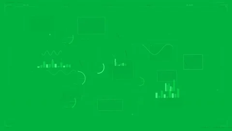 Scan line entering left activating HUD UI pulsing, linking to show data on Stock Footage 334118769